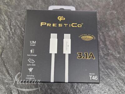 Juhe PRESTICO T46 USB -C PD1.2M valge