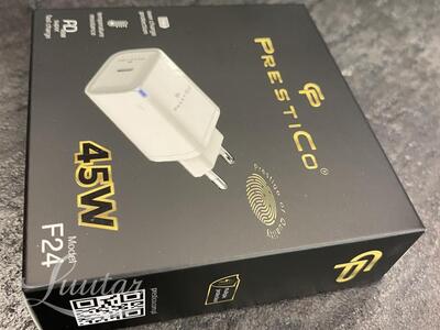 Laadija PRESTICO F24 1xUSB-C 45W PD GaN valge UUS