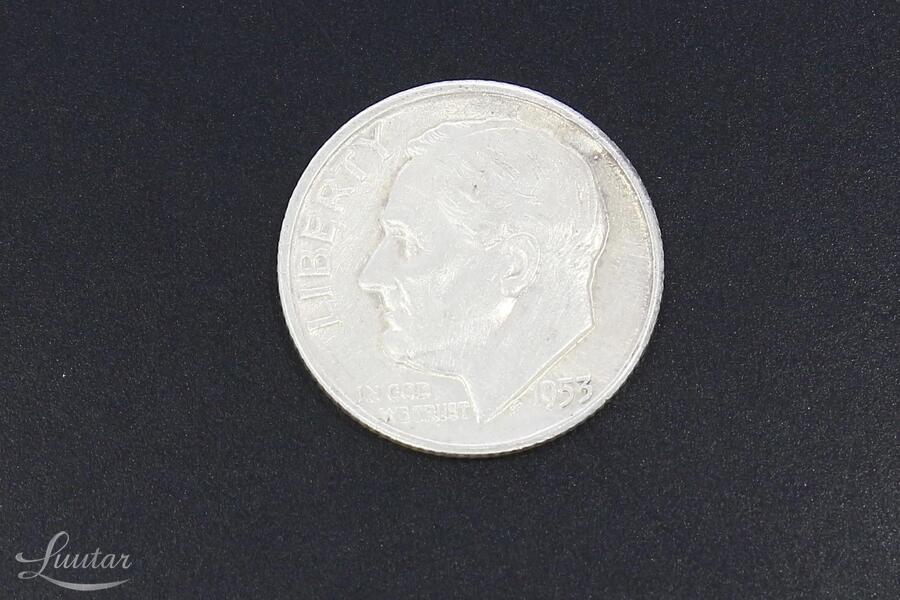 Hõbemünt 900* 1 Dime "Roosevelt Silver Dime" 1953a