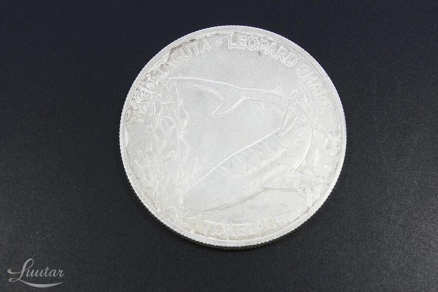 Hõbemünt Tokelau 5 dollar 2018 "Leopard shark" 