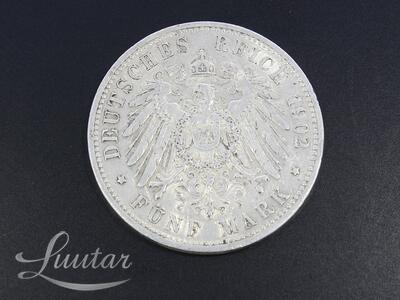 Hõbemünt GERMAN 5 Mark 1902 A PRUSSIA KAISER WILHELM II