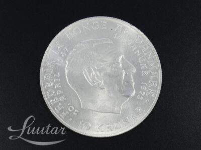 Hõbemünt 800* 10 Kroner Frederik IX- Margrethe II