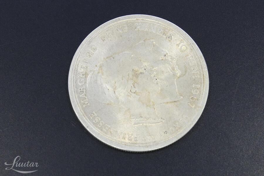 Hõbemünt 800* Denmark 10 Kroner Coin of Frederik IX Wedding of Margarthe 1967a 800*
