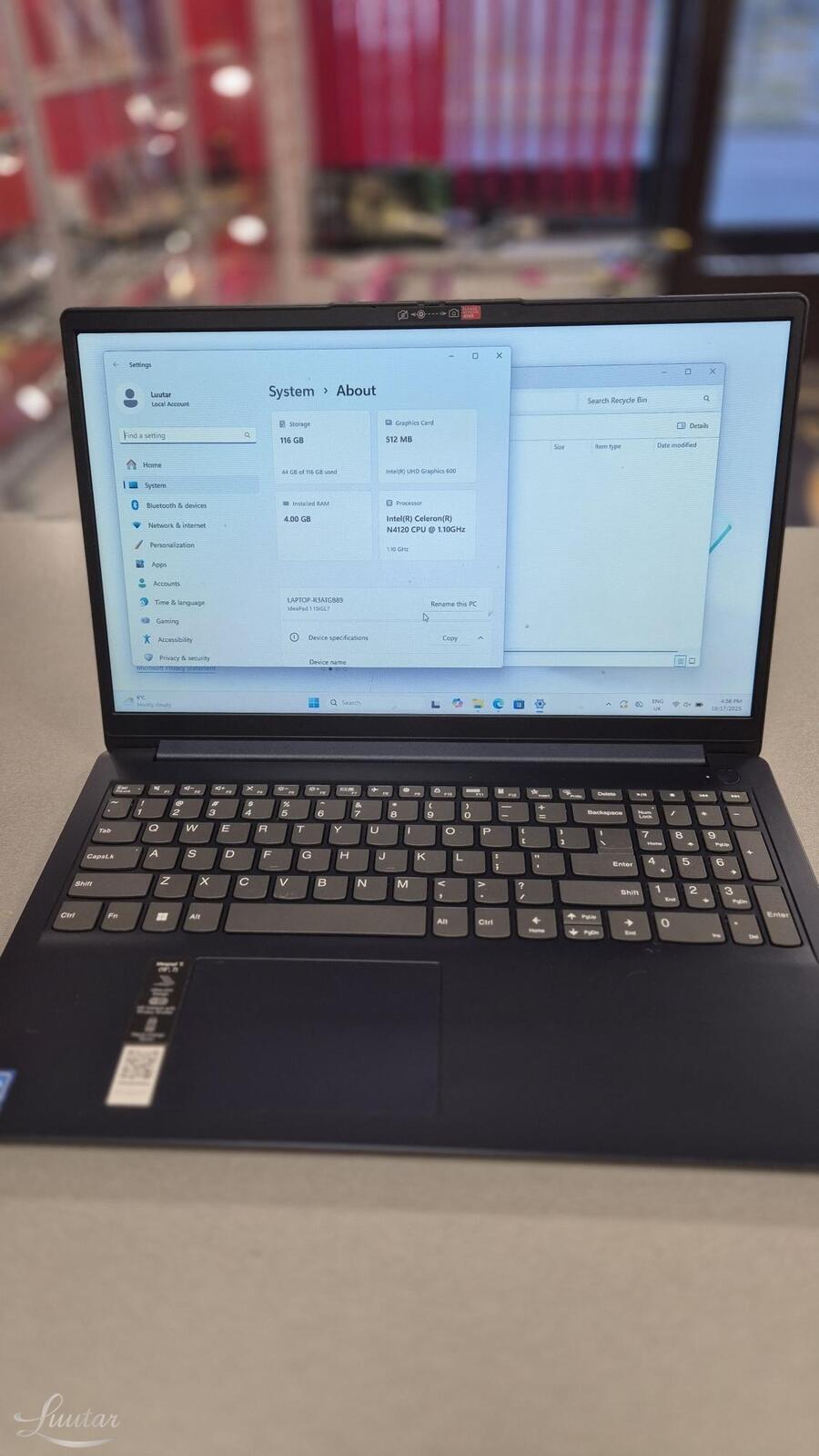 Sülearvuti Lenovo IdeaPad 1 15IGL7