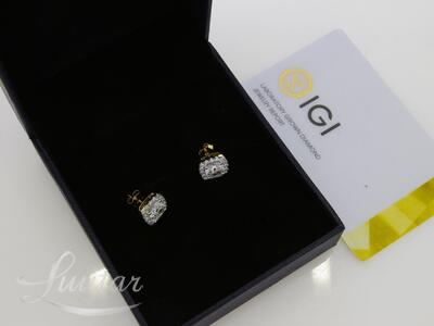 Kuldkõrvarõngad 585* UUED! Briljandid 3.62ct