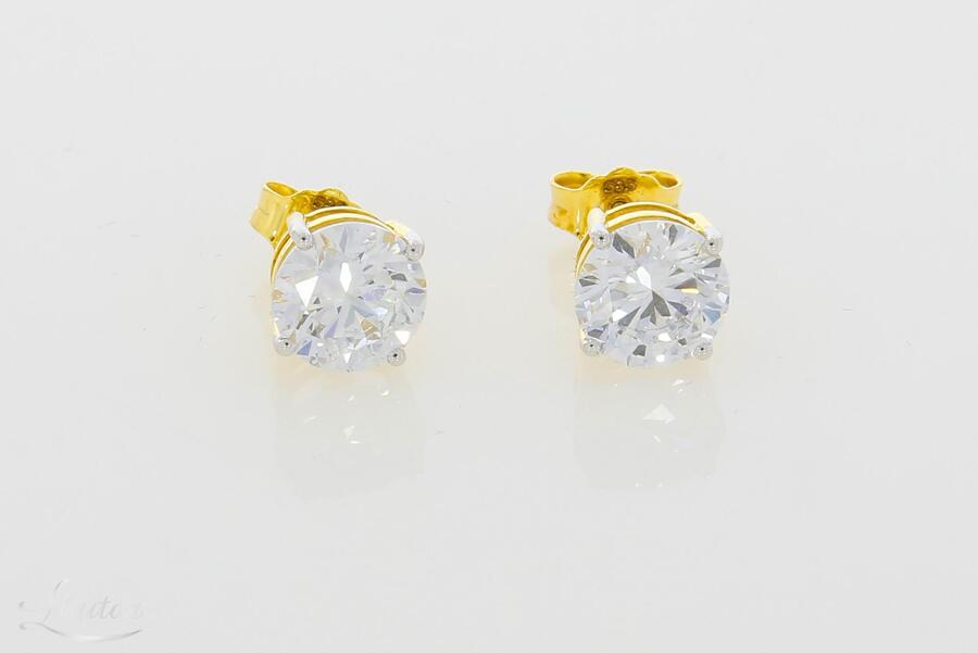 Kuldkõrvarõngad 585* UUED! Briljandid 3.09ct