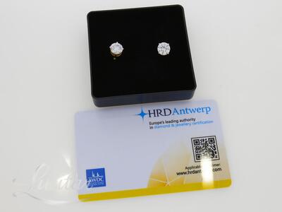 Kuldkõrvarõngad 585* UUED! Briljandid 3.09ct