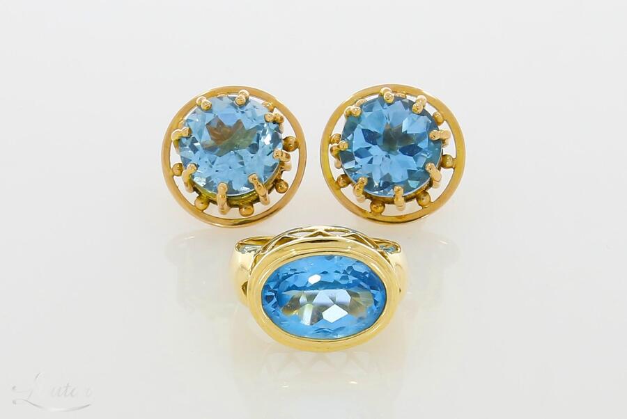 Komplekt kuldsõrmus + kuldkõrvarõngad 585*