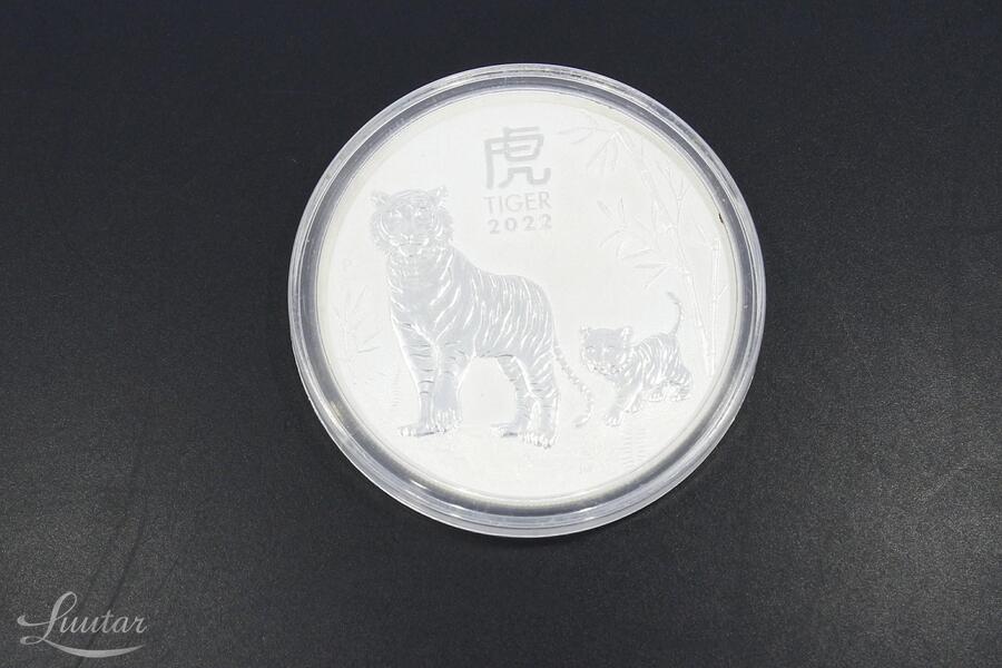 Hõbemünt 999* Elizabeth II Australia Year of Tiger 1 Dollar 2022 