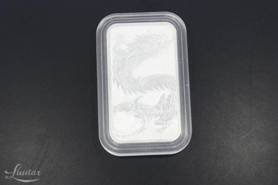 Hõbemünt Nelinurkne 999* Elizabeth II 1 oz Australian Dragon 2023