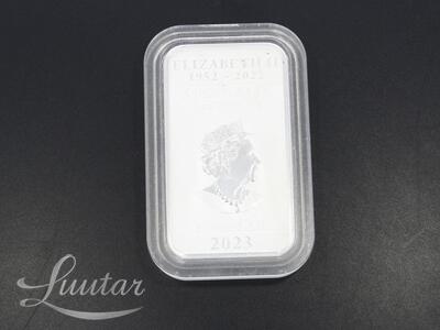 Hõbemünt Nelinurkne 999* Elizabeth II 1 oz Australian Dragon 2023