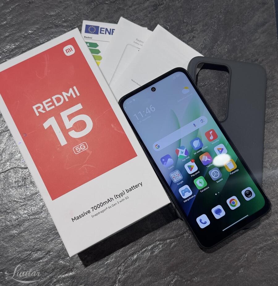 Mobiiltelefon Xiaomi Redmi 15 5G Midnight Black 128 GB