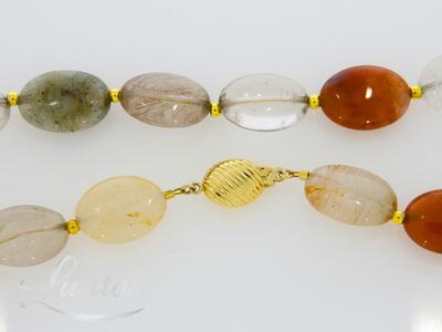 Kaelakee kullaga 585* Kvarts + Karneool Jewelmak