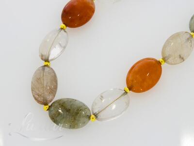 Kaelakee kullaga 585* Kvarts + Karneool Jewelmak