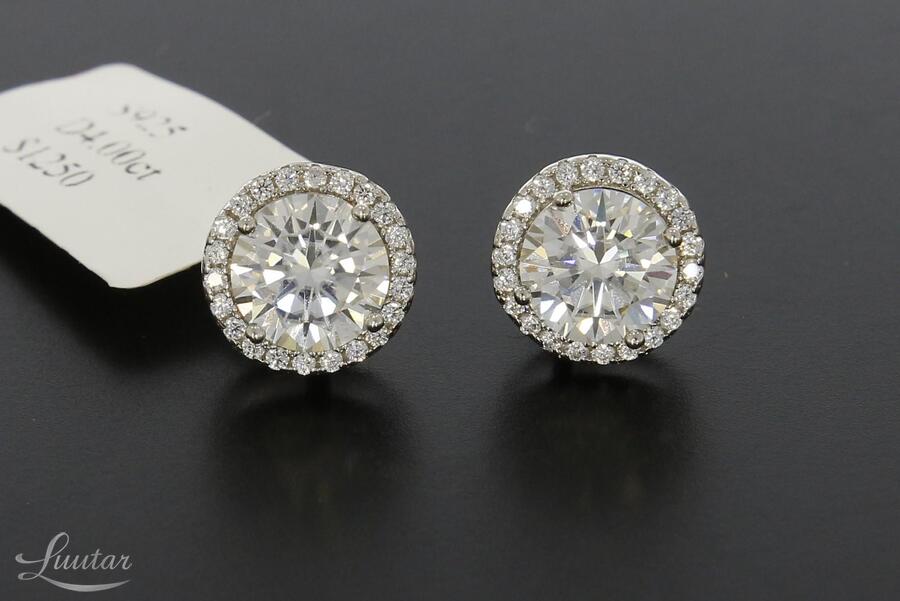 Hõbekõrvarõngad 925* UUED! Moissaniit