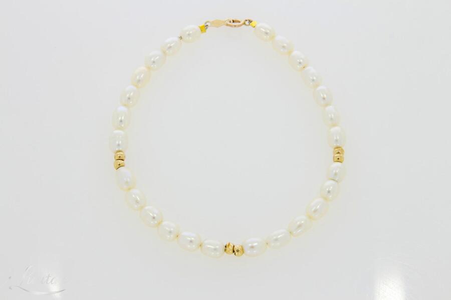 Kuldkinnitusega käekett 585* Pärlid