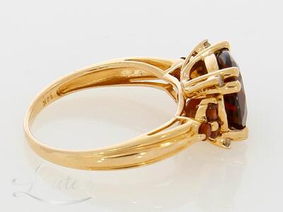 Kuldsõrmus 585*  Briljant + Granaat