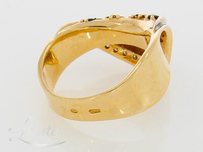 Kuldsõrmus 585* Briljandid+Safiirid