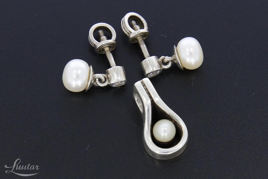 Hõbekõrvarõngad + kulon 925*