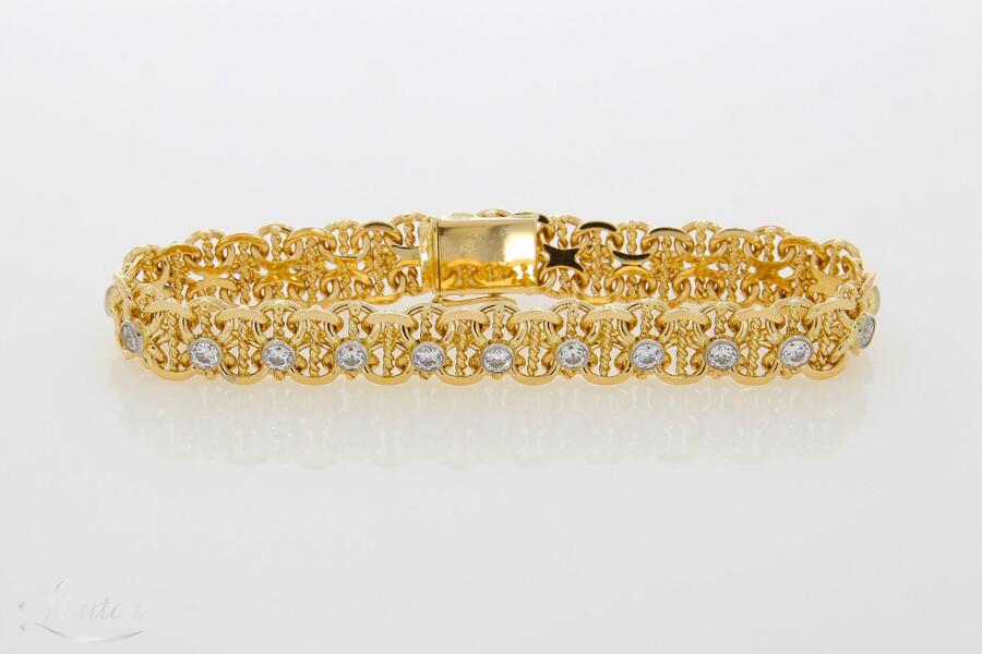 Kuldkäekett 585* UUS! Käsitöö Püramiid kividega