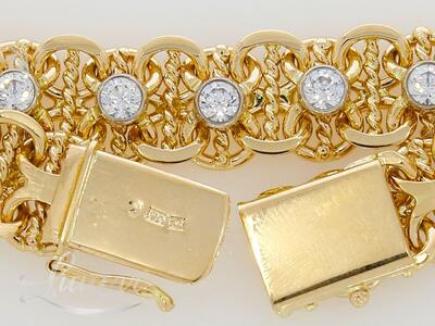 Kuldkäekett 585* UUS! Käsitöö Püramiid kividega