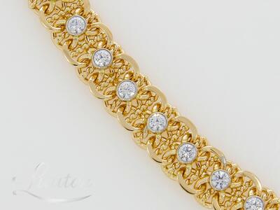 Kuldkäekett 585* UUS! Käsitöö Püramiid kividega