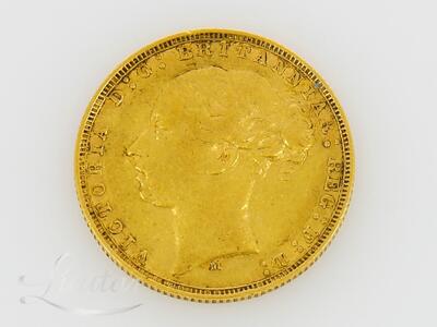 1878  Sovereign Queen Victoria Young Head Kuldmünt 917*