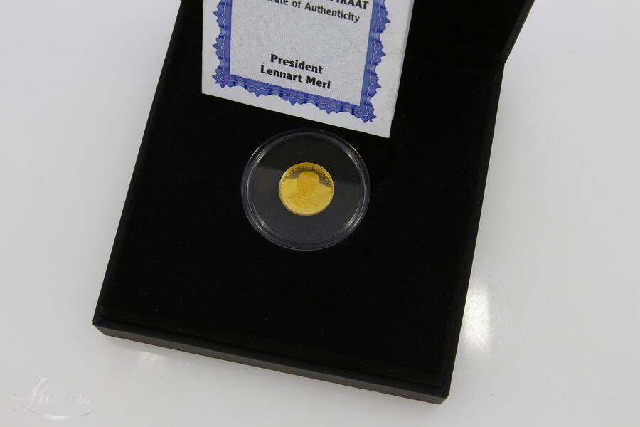 Kuld münt President Lennart Meri 999*