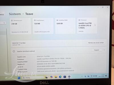 Sülearvuti Dell Latitude 7390