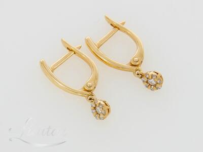 Kuldkõrvarõngad 585* Briljandid!