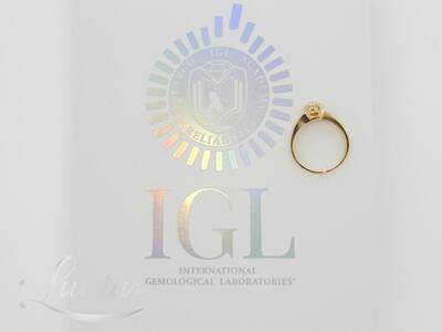 Kuldsõrmus 585* Briljant 0.70ca VS2