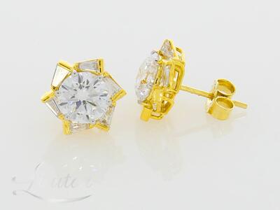Kuldkõrvarõngad 585* UUED! Briljandid 3.04ct