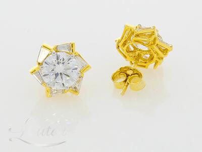 Kuldkõrvarõngad 585* UUED! Briljandid 3.04ct