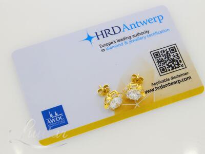 Kuldkõrvarõngad 585* UUED! Briljandid 3.04ct