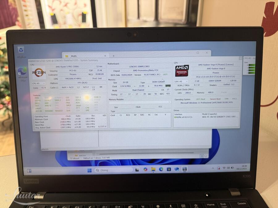 Sülearvuti Lenovo ThinkPad X395