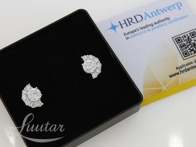 Kuldkõrvarõngad 585* UUED! Briljandid 3.20ct