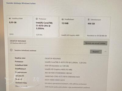 Lauaarvuti HP EliteDesk 800 G1 SFF