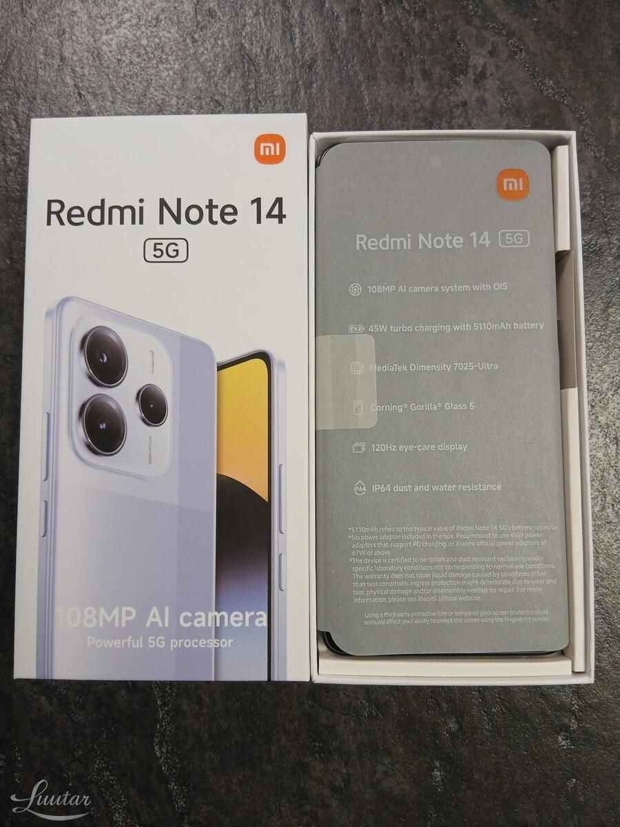Mobiiltelefon Xiaomi Redmi Note 14 5G 128GB UUS!