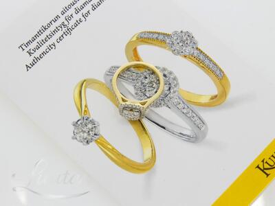 Kuldsõrmus 585* Briljandid