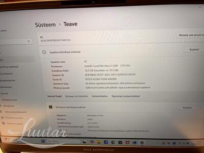 Sülearvuti Asus ExpertBook P5 P5405CSA-NZ0869X UUS!