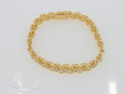 Kuldkäekett 585* Püramiid kividega UUS! Käsitöö