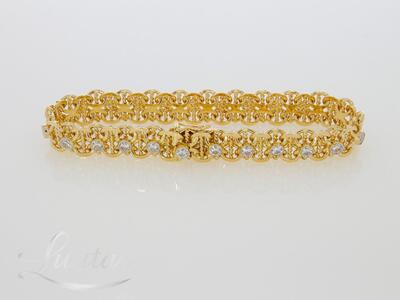 Kuldkäekett 585* Püramiid kividega UUS! Käsitöö