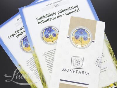 Hõbemünt 999* Rukkilillele pühendatud 2022a 
