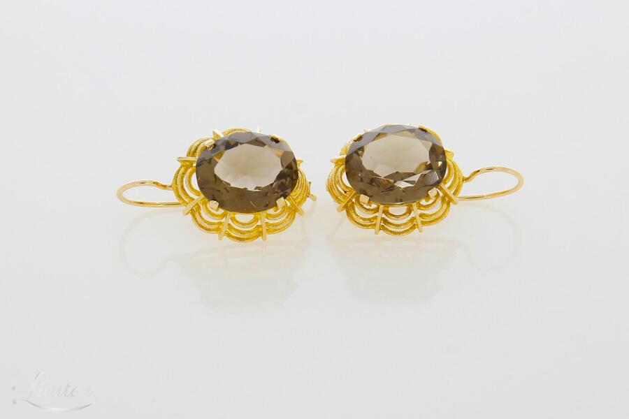 Kuldkõrvarõngad 585* Suitsukvartsid