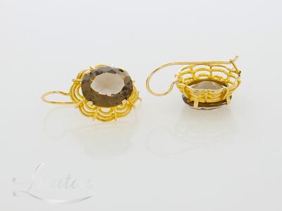 Kuldkõrvarõngad 585* Suitsukvartsid