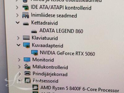 Lauaarvuti Ryzen 5 8400F RTX5060 16GB 1TB