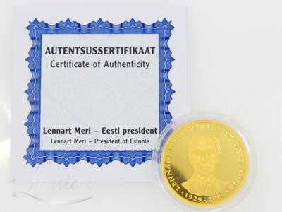 Kuldmünt 999* Lennart Meri - Eesti president