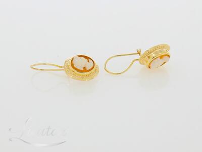Kuldkõrvarõngad 585* Camee