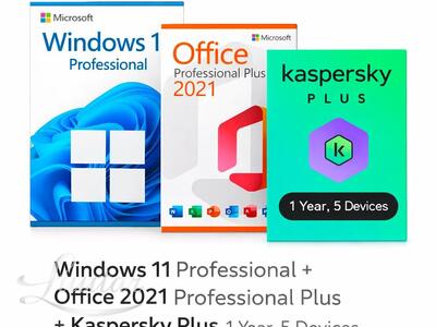 Tarkvara Windows 11 Pro + Office 2021 PP + Kaspersky Plus 1A 5xPC|MAC|MOBILE