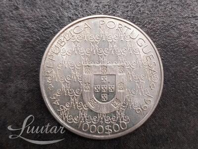 Hõbemünt "Portugal 1000 eskudo 1996a"